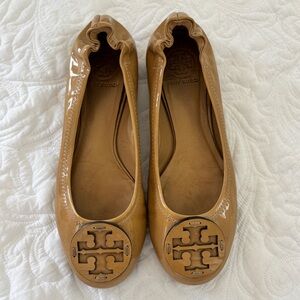 Tory Burch patent leather Tan Ballet Flats
